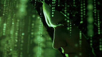 Deception is the camouflage of digital scammers: Depict a scammer blending into a digital background, symbolizing how they disguise themselves to appear trustworthy