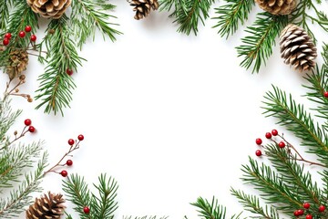 Christmas Nature Design Greeting Cards Template for Festive Season