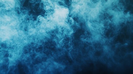Obraz premium Captivating Cerulean Clouds: Swirling Mist in Ethereal Hues