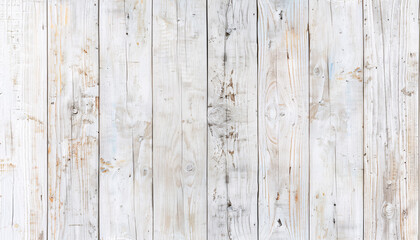Fototapeta premium White wood texture background surface with old natural pattern or old wood texture table top view