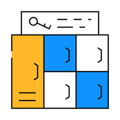 luggage storage airport line icon vector. luggage storage airport sign. isolated symbol illustration