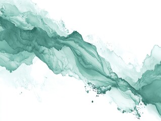 Obraz premium Green and White Water Abstract