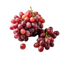 Fototapeta premium Red grapes on transparent background