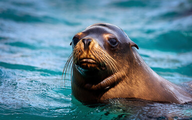 Obraz premium a sea lion in southern Chile