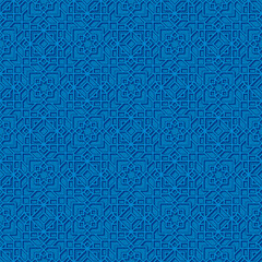 Oriental Ornament with Texture and Silhouette on Winter Theme