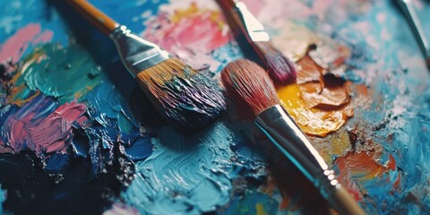 Fototapeta premium Paintbrush and Palette