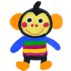 clown toy isolated on white