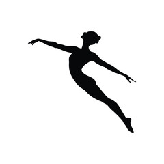 illustration vector silhouette of a female ballerina