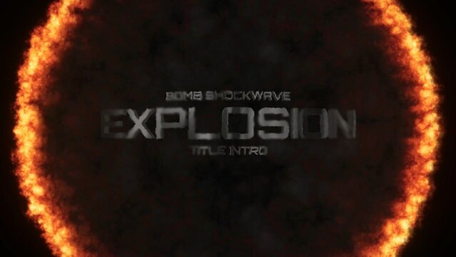 Epic Bomb Explosion Ring of Fire Title Intro