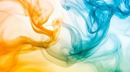 Vibrant Swirling Smoke in Shades of Orange and Blue