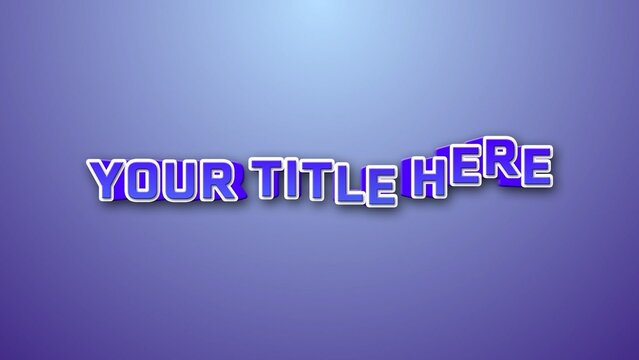 Bouncy Cartoon Gradient Text Title Intro