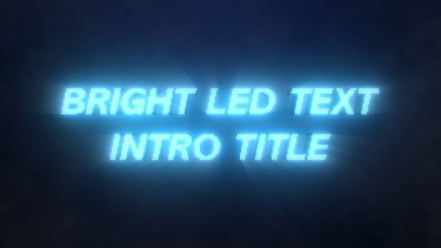 Bright LED Light Show Stage Glowing Rays Title Intro