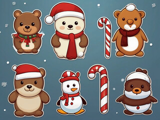 Obraz premium Fun Festive Characters 