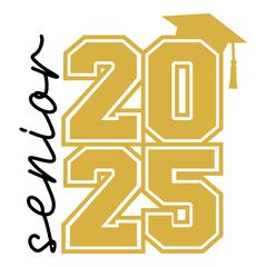 Senior 2025 Design, Graduation T-Shirt Design, Senior 2025 Illustration, Class of 2025