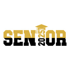 Senior 2025 Design, Graduation T-Shirt Design, Senior 2025 Illustration, Class of 2025