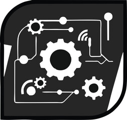 Startup and Development icon Vector SVG, black and white background