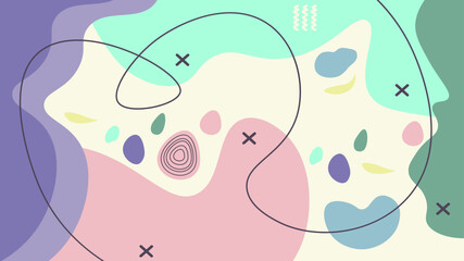 abstract background with flat design with silhouettes of plants 