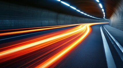 Fototapeta premium Speeding Through the Tunnel of Light