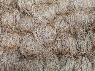 coconut coir woven into a doormat