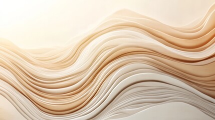 Obraz premium Elegant Flowing Waves of Soft Neutral Tones