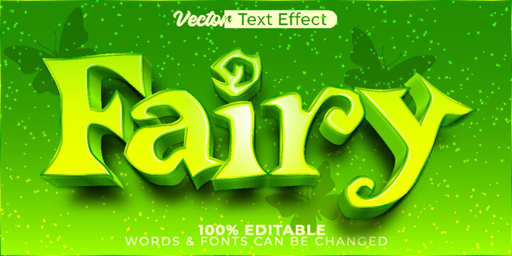 Fairy Vector Text Effect Editable Alphabet Dream Tale Magical