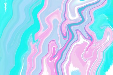 A colorful swirl of blue, pink and green paint