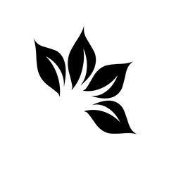 Silhouette of Nature A Collection of Leaves and Floral Motifs