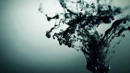 Ethereal Ink Explosion: Captivating Monochrome Splatter