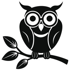 black and white owl