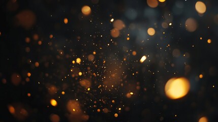 Obraz premium Glowing Particles in the Darkness