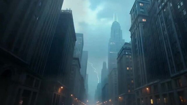 Moody Rainy Skylin
