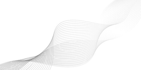 abstract Curved wavy lines tech futuristic motion background technology line stripe isolated science digital flowing black line, . abstract grey and white technology blend smooth wave lines. 