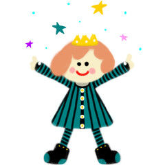 Happy girl ,Happy kid cartoon doodle collection, cartoon characterscollection, cartoon characters