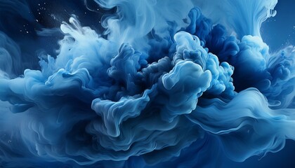 Navy color smoke explosion