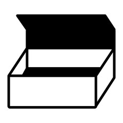 Empty box black icon