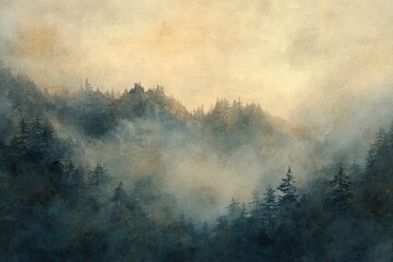 Subtle, soft brush marks creating a misty, fog like texture with blended edges