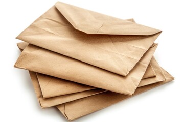 A pile of brown envelopes stacked on top of each other, great for administrative or business use