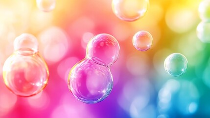 Magical Bubbles in Rainbow Colors