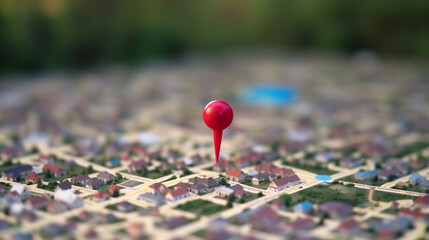 Pin Icon Highlighting Land Parcel Awaiting Sale, Representing Real Estate Investment for Returns Concept, Emphasizing Demand for Prime Location Land Purchases.