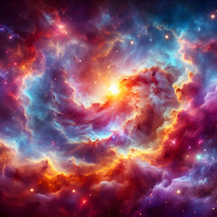 Cosmic Nebula Interstellar Cloud of Dust and Gas