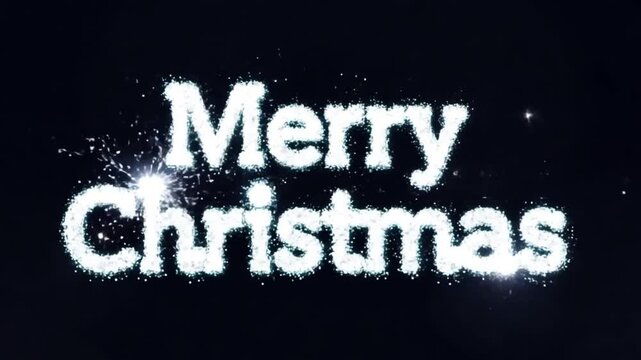 Merry Christmas word on black.  generative ai 