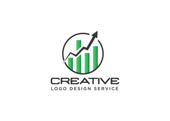 Accounting, Finance Logo or Economic Growth Logo