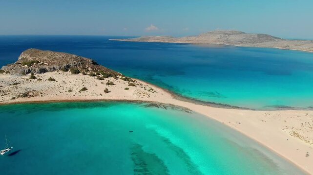 The beaches Simos and Sarakiniko of Elafonisos island, Greece