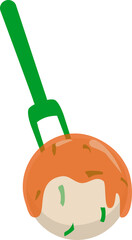 Cilok Indonesian food Illustration. Iftar food. Takjil. Indonesian street food.