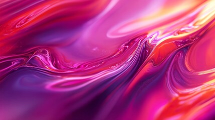 Fototapeta premium Vibrant Abstract Fluid Waves of Passion