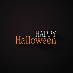 halloween modern style poster with soft shadows