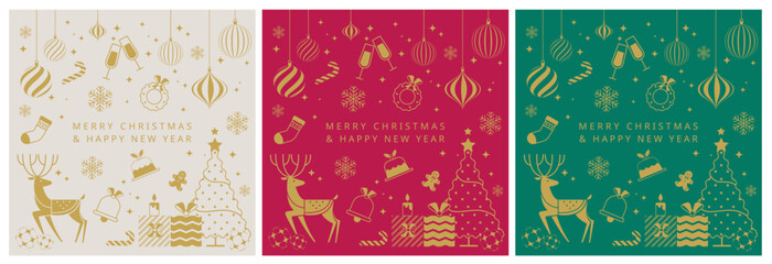 vector greetings christmas and new year pattern and background, christmas symbol and icon design