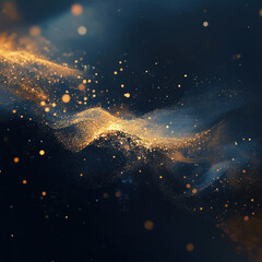Cosmic Dance of Stardust: A mesmerizing abstract image of swirling stardust in cosmic hues, inviting viewers to contemplate the vastness and wonder of the universe.