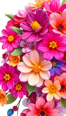 Empathy Colorful Floral Horizontal isolated with white highlights, png