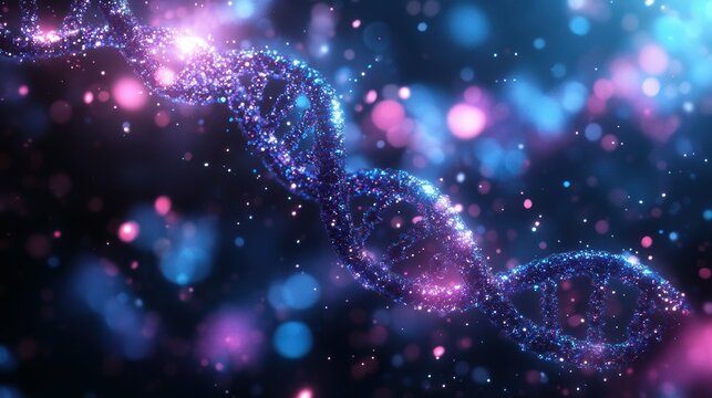 Medical paradigm shift DNA double helix morphing into a personalized holographic health profile